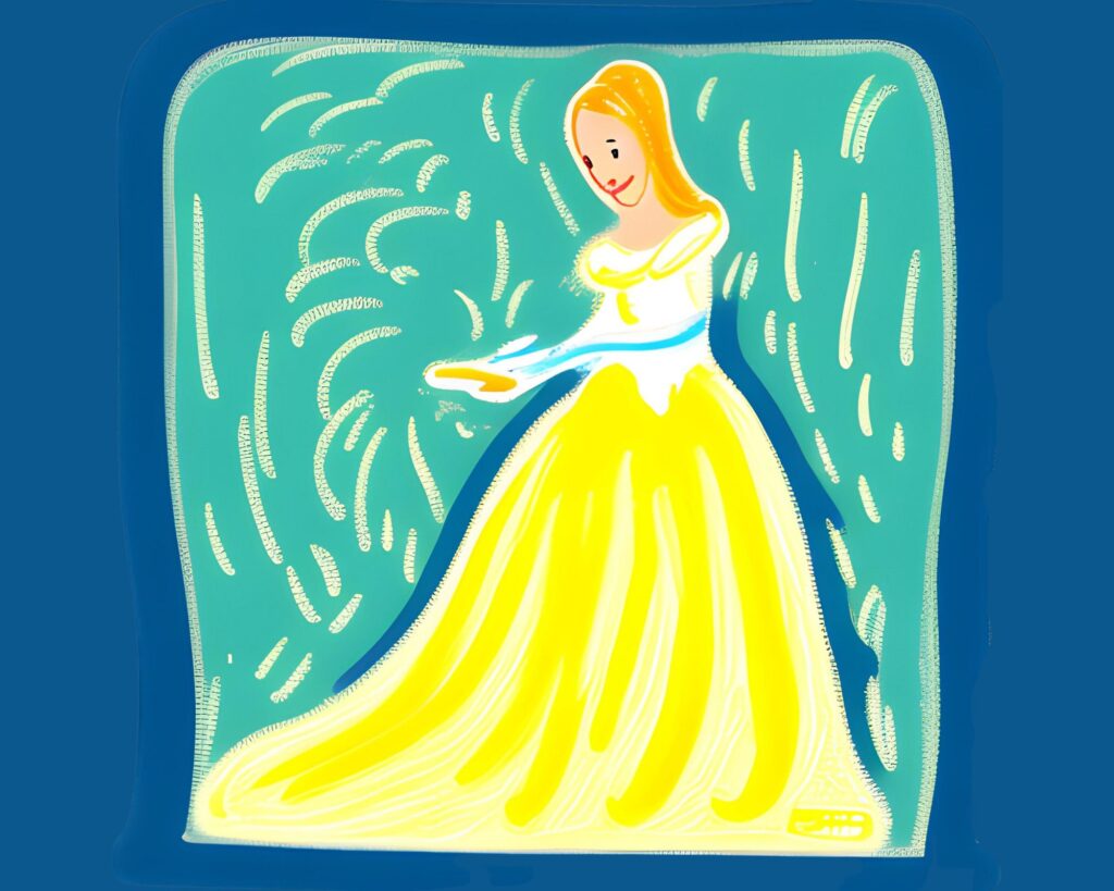 Drawing of Cinderella